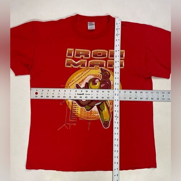 VINTAGE Marvel Iron Man Stark Industrie 2008 Graphic T-shirt Men Large Red - Picture 6 of 6